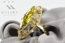  Žltý peridot 14k žlté zlato Vintage style vrc005y